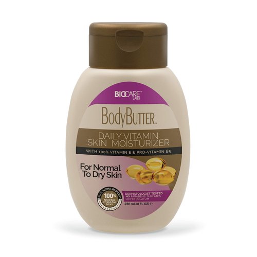 Biocare Labs Moisturizing Body Butter - Body Cream with Vitamin E and Pro-Vitamin B5 - Instantly Penetrates and Deeply Renews Skin - Lotion Designed for Visibly Smoother Skin