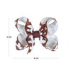 Football Hair Bow Clip Baby Girls Football Hair Barrettes Pin Football Bowknot Hairpin BBG63 (D0)