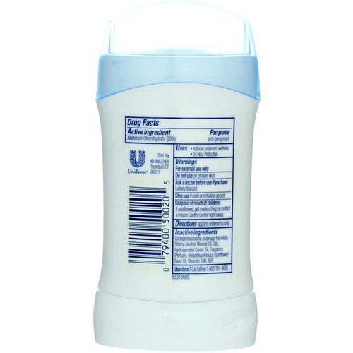 Dove Invisible Solid Anti-Perspirant Deodorant, Powder, 1.6 oz (1 Pack)