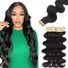Lashey Tape in Hair Extensions Human Hair Body Wave 20 Inch Tape in Hair Extensions 100% Remy Hair Natural Black 50g/pack 20pcs Hair Extensions for Black Women