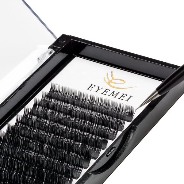 Eyelash Extensions 0.07 D Curl Natural Faux Mink Eyelash Extensions Individual Lashes Extension 15mm Tray Salon Use by EYEMEI