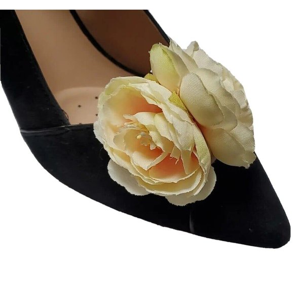 Cream Clip for Shoes (2 pieces), Flower Clip, Shoe Clips, Prom Shoe Accessories