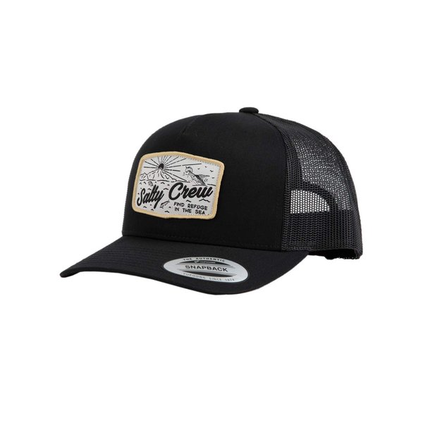 Salty Crew Men's Frenzy Retro Trucker Hat, Black, One Size