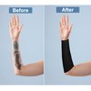 Vicenpal 2 Pairs Full Forearm Tattoo Cover Up Compression Sleeves Band Concealer Support UV Arm Sleeves for Women Men(Black,7.1 x 3.9 Inch)