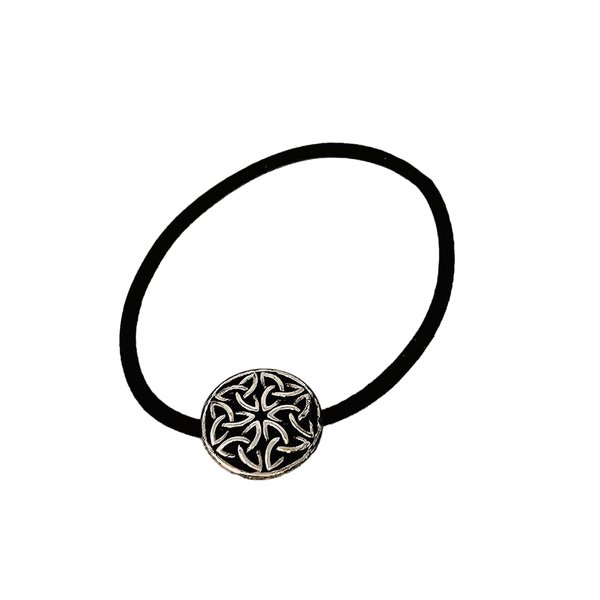 Gaelsong, Ponytail Holder Celtic Hair Tie – Viking Women’s Hair Accessory Versatile Celtic, Hair Bands Up/down, Celtic Gift, Silver