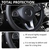 Leather Steering Wheel Cover,Anti Slip Car Steering Wheel Cover for Car Decorations & Steering Wheel Protections,Universal 15Inch Wheel Cover Car Interior Accessories for Men & Women (Black)