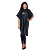 Betty Dain Embroidered Love Cutting/Styling Cape, Stylish, Lightweight Iridescent Fabric with Embroidered Decal, Versatile Color and Water-Resistant, Snap Neck Closure, Black/Multi, 45 x 60