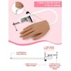 LIONVISON Practice Hand for Acrylic Nails, Silicone Nail Hand Practice, Flexible Fingers Fake Training Hand False Mannequin Hands for Nail Practice, Hand Model Kit for Nail Supplies Manicure Beginners