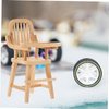 jojofuny Dollhouse Wooden High Chair, Miniature Highchair, Mini House Supplies, Mini Doll Furniture 1:12 Scale Desktop Chair Decoration Accessories