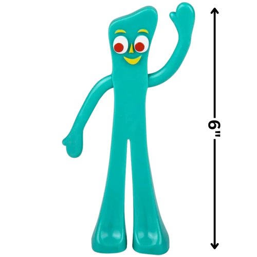 NJ Croce Gumby Original Bendable Figure - Nostalgic Toy, PVC Material, Safe for Kids, Poseable Action Figure
