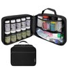 StarPlus2 Large Padded Pill Bottle Organizer, Medicine Bag, Case, Carrier for Medications, Vitamins, and Medical Supplies - Travel Medicine Organizer and Home Storage Med Bag - Black (Without Lock)