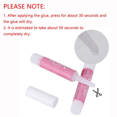 30PCS Nail Glue for Acrylic Press On Nail Tips Adhesive Super Bond for DIY Nail Art, 2g/pc