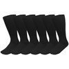 Physicians Approved Diabetic Socks Crew Unisex 3, 6 or 12-Pack (10-13, 6 Pairs Black)