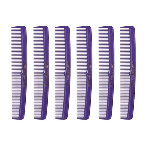 Allegro Combs #415 Combs for Women, 7 Inches Combs for Men, Parting Comb, Hair Comb, Comb for Men 6 Count (Purple)