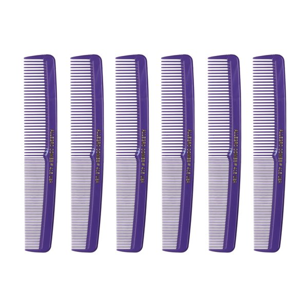 Allegro Combs #415 Combs for Women, 7 Inches Combs for Men, Parting Comb, Hair Comb, Comb for Men 6 Count (Purple)