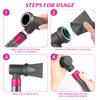 Professional Concentrator and Adapter Kit Compatible with Dyson Airwrap Styler, for Curling Iron Converting to Hair Dryer, with Hair Dryer Attachment Holder