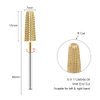 3Pcs Gold Carbide 5 in 1 Nail Drill Bit Set,Drill Bits for Nail,Carbide Nail Drill Bits,3/32 Inch Nail Bits for Nail Drill,Two Way Rotate Use for Both Left and Right Handed(F,M,C)