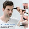 Lithium Ear and Nose Hair Trimmer Clipper for Men & Women, USB Rechargeable Professional Eyebrow Trimmer, Smart Cleaning System Waterproof Painless Facial Hair Remover
