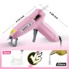 WORKPRO Mini Hot Glue Gun with 20 Pcs Hot Glue Sticks, Glue Gun Kit for Decorations, Arts, Crafts, School DIY Projects and Home Repairs- Pink Ribbon
