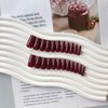 KQueenest Long Medium Press On Nails Coffin Nails Press Ons Gloss, More Burgundy Long Fake Nails For Women Girls, Thick Gel Square Tip Nails Acrylic False Nails Set, 24 Pcs