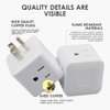 Multi Plug Outlet Extender, Vsanstar 3 Prong Wall Tap 4 Way AC Electrical Outlets Power Strip, Power Plug Splitter Grounded to USA Adapter for Home Office, Kitchen (USA Plug Outlet)
