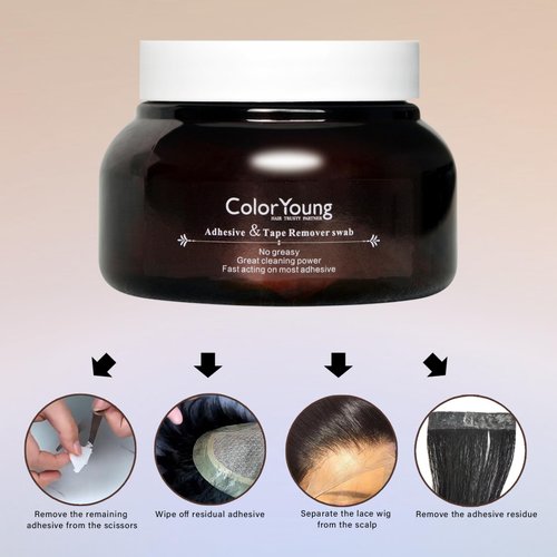 ColorYoung Tape in Extension Remover Wig Tape Adhesive Remover Wig Glue Remover For Lace Wigs Toupee Tape in Hair Extension Sticky Residue
