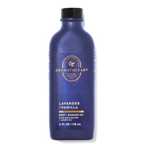 Bath and Body Lavender + Vanilla Body & Massage Oil - 4 FL Oz