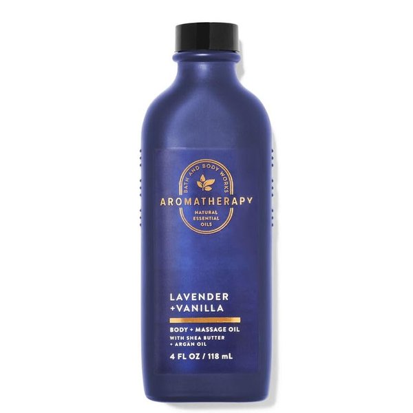 Bath and Body Lavender + Vanilla Body & Massage Oil - 4 FL Oz