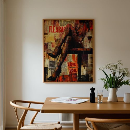 (Unframed) (8x10 Inch) Satin Wall Art Print Of Trendy Retro Fleabag Colorful Poster I Love You It Will Pass - Eco-Friendly Poster, Custom Decor for Home, Office, Bedroom, Bath Room, Living Room, Dini