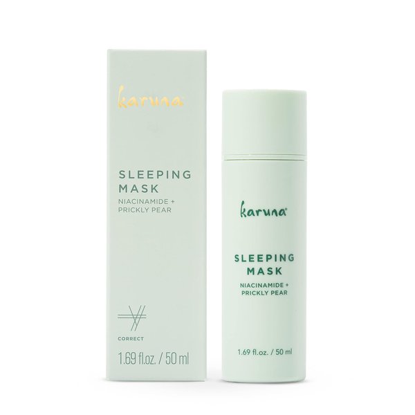 Karuna - Sleeping Mask, Overnight Facial Mask, Renewing Face Mask Skin Care Essential, Cooling Face Masks with Niacinamide & Prickly Pear, 50 ml