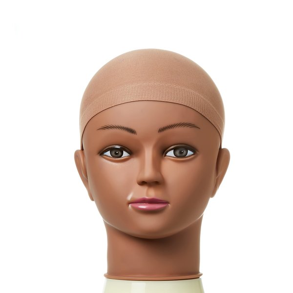 KISS RED STOCKING WIG CAP, 200PCS Bulk Box Secures your hair, long lasting, stays in place, light, lightweight, breathable, wig comfortable (Natural Brown)
