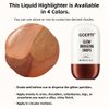 Body Shimmer Oil – Liquid Highlighter for Glowing Skin, Waterproof & Long-Lasting Body Makeup for Face, Arms, Legs & Shoulders, Bronze Illuminating Glow Lotion, 1.6 Fl Oz (04#/ Rich Bronze Glow, 50ml)