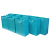 OccasionALL 6x3x7.5 12 Piece Teal Gift Bags with Handles, Blue Gift Wrap, Small Bags for Gift, Wedding, Baby Shower, Birthday, Small Business, Retail