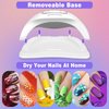 Mdismart UV LED Nail Lamp, 150W UV Gel Nail Light for Curing Acrylic& Gel Nails Polish, 4 Timer Setting, Motion Sensor Professional Nail Dryer for Beginner Use at Home and Salon