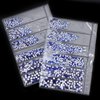 Jollin 3456pcs Flatback Rhinestones Glass Charms Diamantes Gems Stones for Nail Art 6 Size ss4~ss12 Sapphire