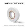 ‌Flame Retardant White Electrical Tape; 1 Roll, 3/4 Inch * 66 Feet;PVC Electric Tape for Under 600V Electric,Repair,Home Outdoor Indoor Wire Insulation,5℉ to 221℉(White)