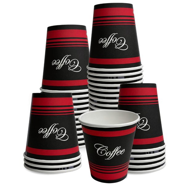 EcoQuality 1000 Pack - 10oz Classic Durable Disposable Paper Coffee Hot Cups For Hot/Cold Drink, Coffee, Tea, Cocoa, Travel, Office, Home, Cider, Hot Chocolate, To go (10 ounce - 1000 Count Cups)