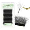 NATUHANA W Shaped Clover Eyelashes Extension 6D Premade Fans 0.07mm C Curl 8-14 Mixed Tray Volume Lash Cluster W Lashes Supplies Automatic Blooming Flower Lash Extensions (6D black ; 0.07 C,8-14 MIX)