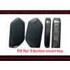 REPROTECTING Silicone Rubber Key Fob Cover Compatible with 2024 2023 Kia Telluride (Black with White/Black with red, 5 Buttons)