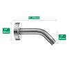 Purelux Shower Arm 6 Inch Universal Replacement Water Outlet PJ0603 Made of Stainless Steel, Flange Included, Oil Rubbed Bronze