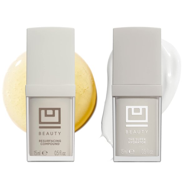 U Beauty The U Beauty Duo - Anti-Aging Daily Serum & Mega-Dose Skin Hydrator Skincare Set, a Gentle Blend of Exfoliants & Hyaluronic Acid Serum for Smooth, Softer-Looking Skin - (Set of 2) 0.5 fl oz