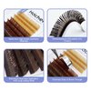 HAICHER Brown Lash Extensions 05 CC Curl 12mm Single, Colored Lash Trays for Eyelash Extension