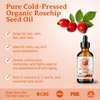 Bella Terra Oils - Organic Rosehip Seed Oil 8 oz - Capture Essence of Rose Hips, Infused with Fatty Acids & Carotenoids, Sublime Experience for Your Face
