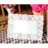 DECORA 9X6.5 Inch Rectangle White Paper Doilies for Birthday Party Wedding Tableware Decoration,Pack of 200