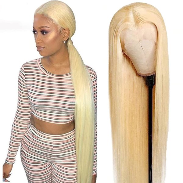 SIYUSI 613 Lace Front Wig Human Hair 13x1 lace front wig 24inch 613 Frontal Wig Human Hair Pre Plucked with Baby Hair Brazilian Virgin Straight Lace Front Wigs for Women
