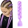 Braiding Hair Light Purple Kanekalon Braid Hair Extensions for Box Braids Hot Water Setting High Temperature Synthetic Fiber (A36-1Pack)