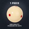GSE Billiard Practice Training Cue Ball, AAA-Grade PRO Cup Standard Pool Billiard Cue Ball with 6 Red Dots, Billiards Accessories (6 oz 2-1/4")