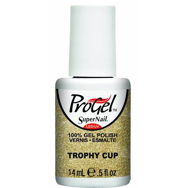 Supernail Gel Polish for Nails, Trophy Cup Glitter, 0.5 Fluid Ounce