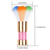 LEQ 2Pcs Colorful Nail Art Dust Brush Remover Cleaner for Acrylic & UV Gel Nails with Shiny Rhinestone Handle