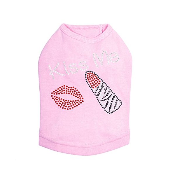 Kiss Me (Lips and Lipstick) Dog Shirt 4XL PINK